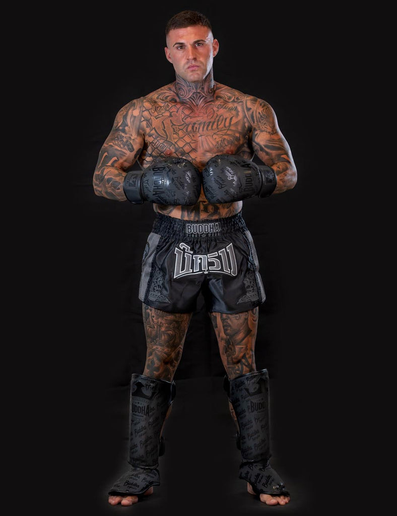 Guantes de Boxeo Top Premium Negro Mate - Buddha Fight Wear