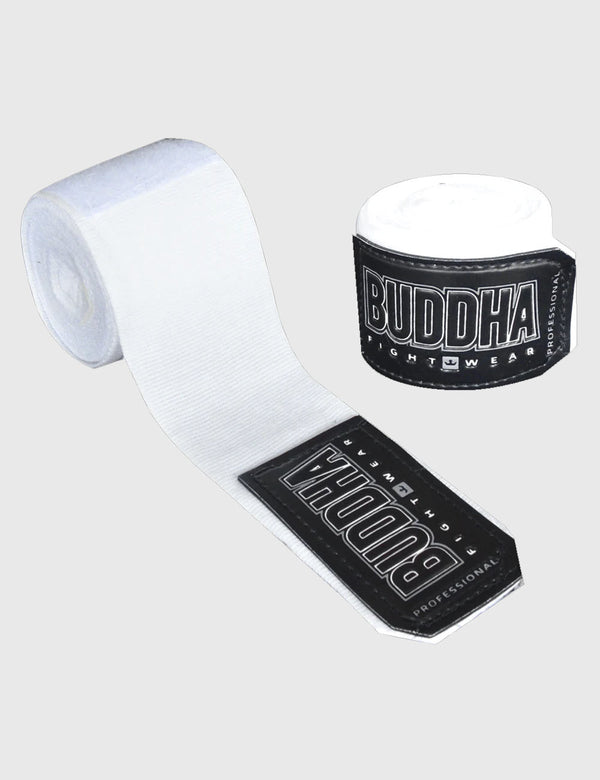 Vendas de Boxeo Semi Elásticas Blancas - Buddha Fight Wear