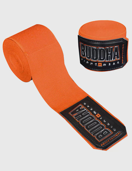 Orange Cotton Semi-Elastic Boxing Wraps