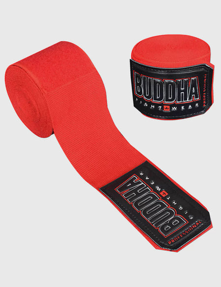 Red Cotton Semi Elastic Boxing Handwraps