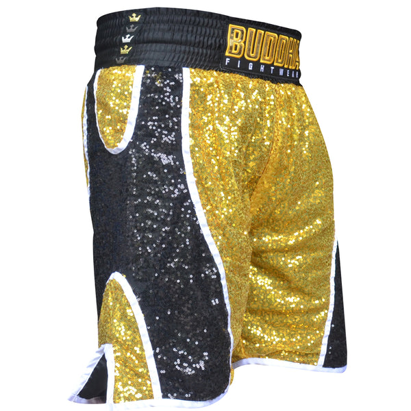 Pantalón de boxeo Buddha Ouro fanático - Buddha Fight Wear