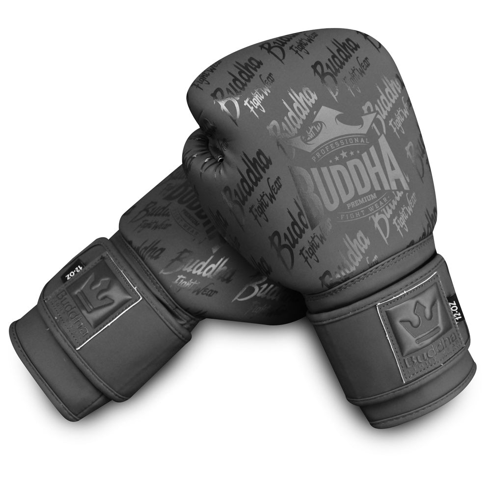 Muay Thai Kick Boxing Boxing Gloves Top Premium Matte Black – Buddha Fight  Wear
