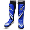 Approved Competition Shin Guards Fighter Blue - Buddha Fight Wear