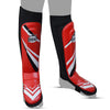 Approved Competition Shin Guards Fighter Red - Buddha Fight Wear