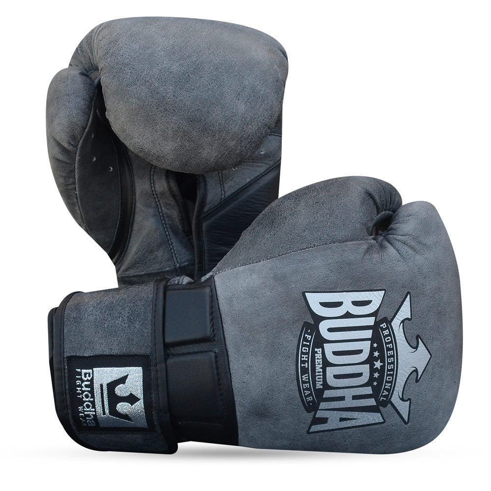 Guantes de Boxeo Muay Thai Kick Boxing Epic Negros Piel – Buddha Fight Wear