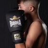 Muay Thai Kick Boxing Thailandiako Boxeo Eskularruak Matte Black - Buddha Fight Wear