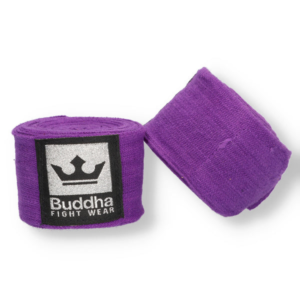 Benes de Boxa Semi Elàstics de cotó 4,5 Metres Moradas - Buddha Fight Wear