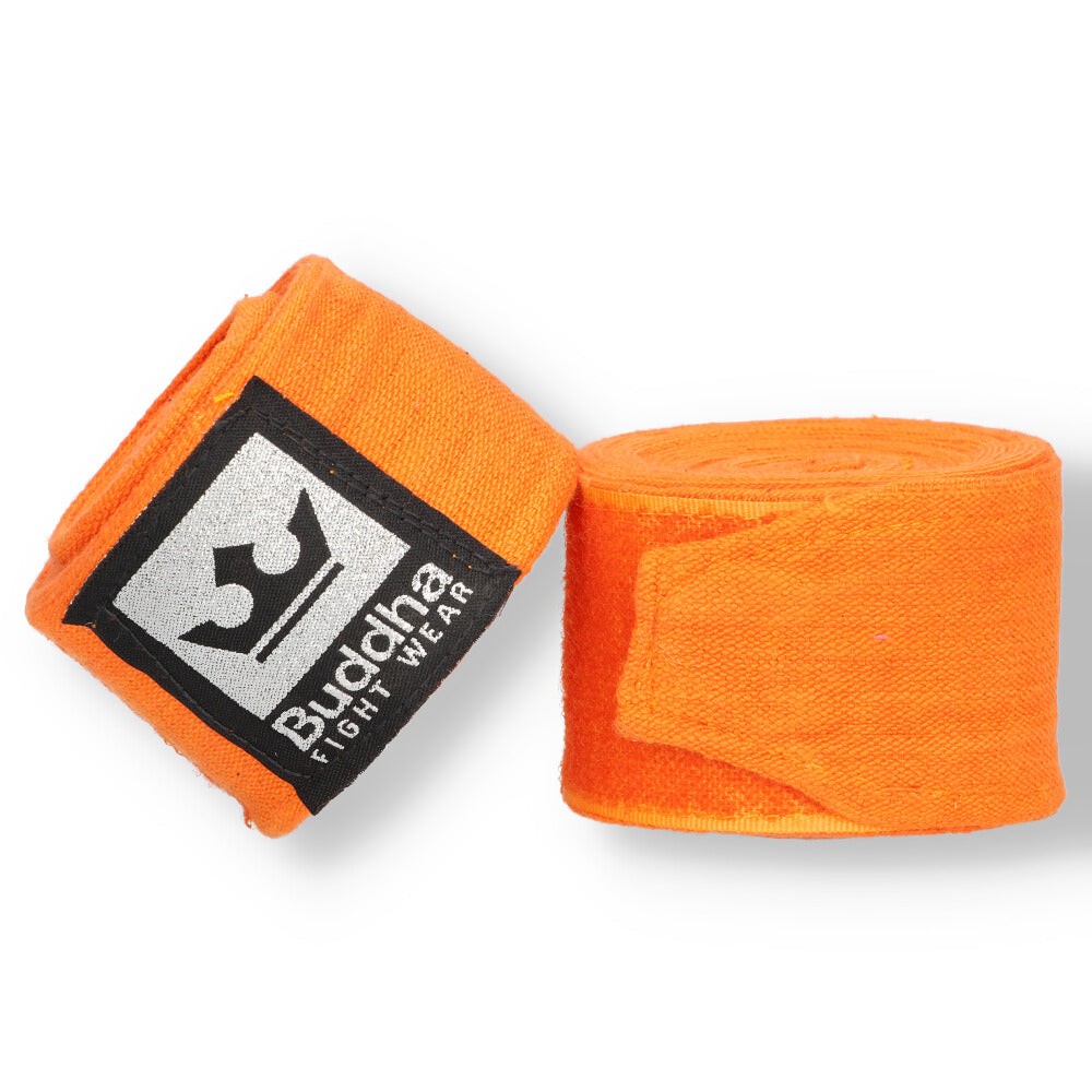 Vendas de Boxeo Semi Elásticas de algodón Naranjas – Buddha Fight Wear