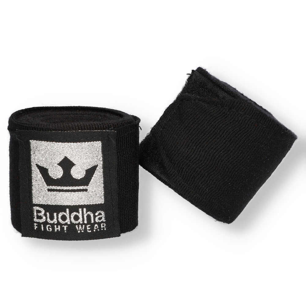 Vendas de Boxeo Semi Elásticas Algodón Negras - Buddha Fight Wear