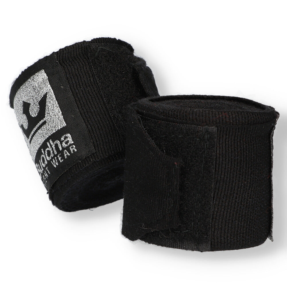 Vendas de Boxeo Semi Elásticas Algodón Negras - Buddha Fight Wear