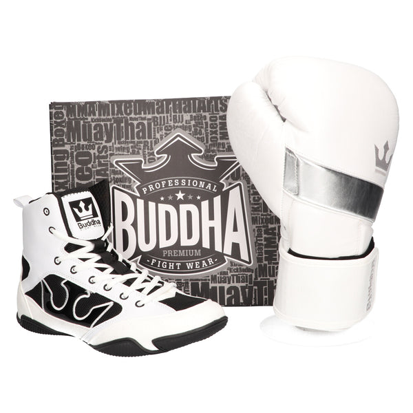 Boxeo oinetakoak Buddha Epic Whites - Buddha Fight Wear