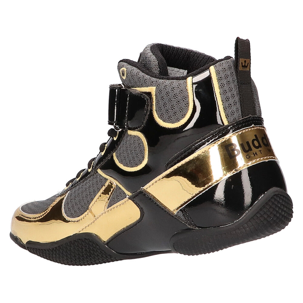 Zapatos de Boxeo Buddha One Gris Oscuro-Dorado - Buddha Fight Wear