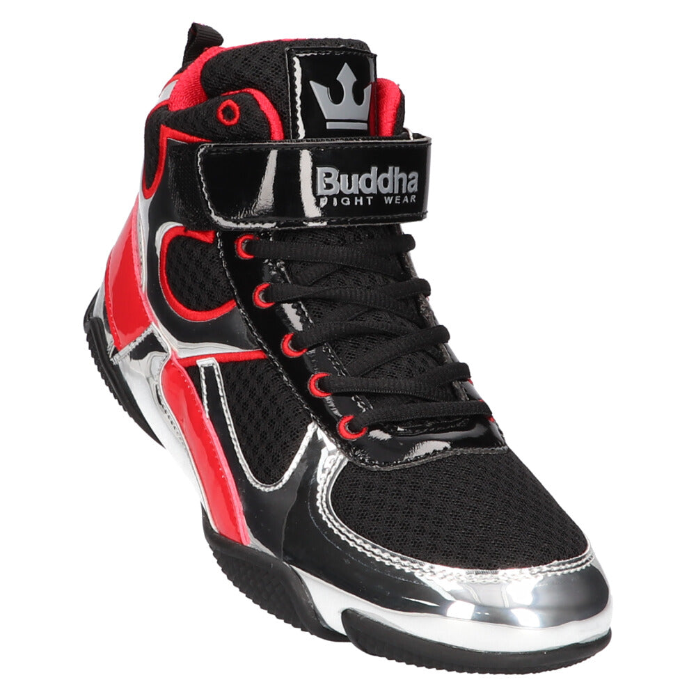 Zapatos de Boxeo Buddha One Negros-Plateados - Buddha Fight Wear