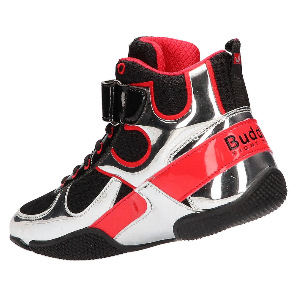 Zapatos de Boxeo Buddha One Negros-Plateados - Buddha Fight Wear