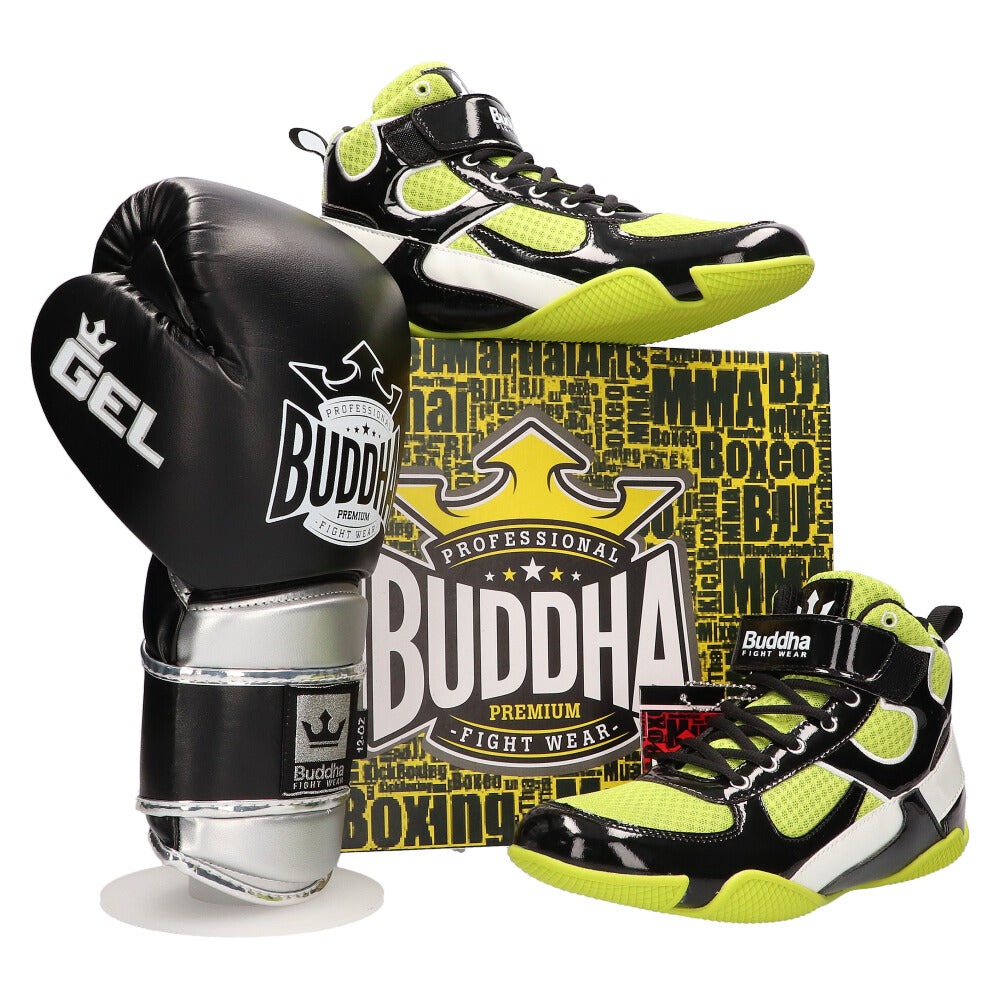 Zapatos de Boxeo Buddha One Amarillos negro - Buddha Fight Wear