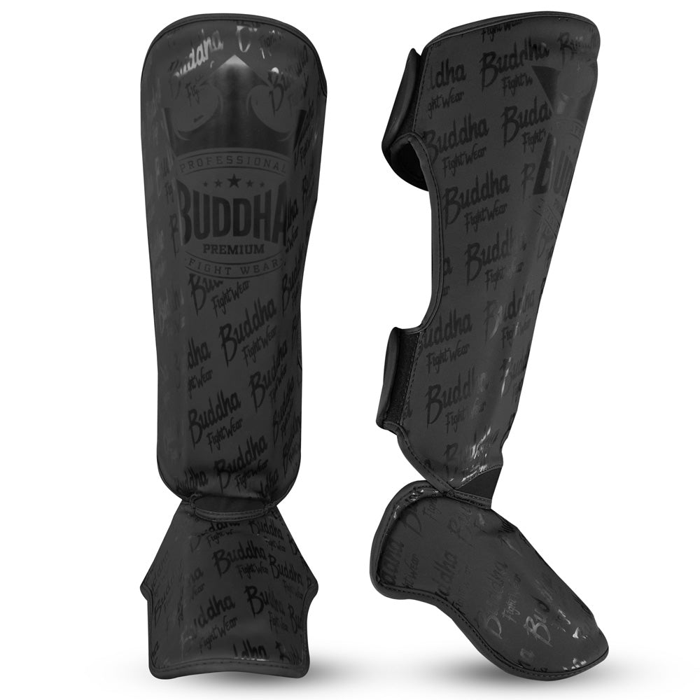 Espinilleras Epic Negras Mate - Buddha Fight Wear