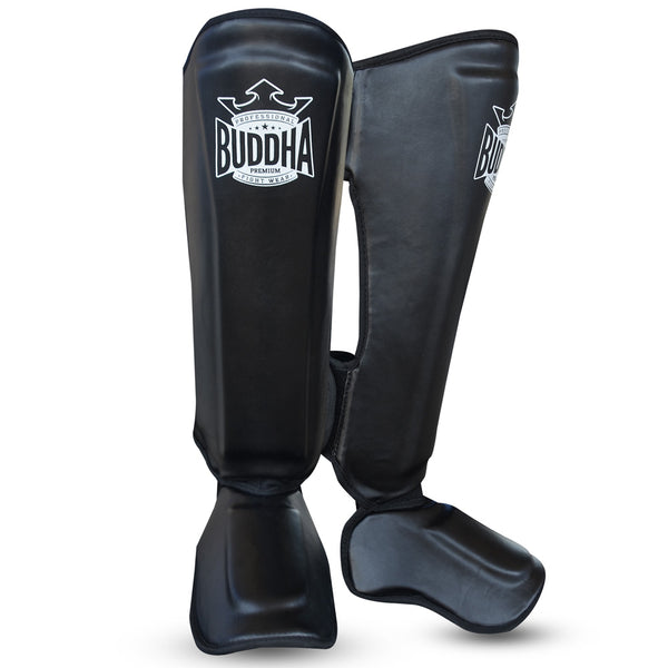 Espinilleras Infantiles Muay Thai MMA Kick Boxing Epic Black - Buddha Fight Wear