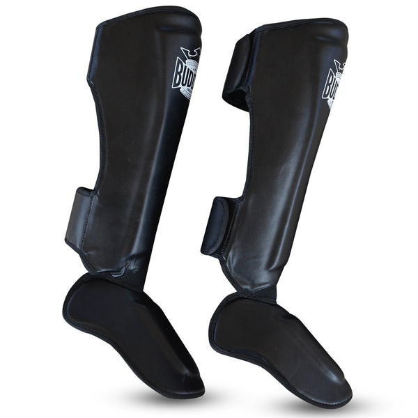 Espinilleras Infantiles Muay Thai MMA Kick Boxing Epic Black - Buddha Fight Wear