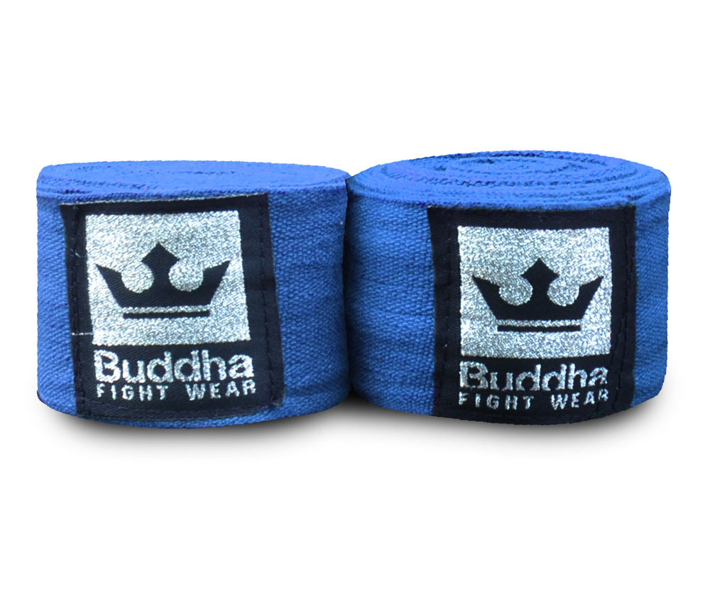 Vendas de Boxeo Semi Elásticas Algodón Azules - Buddha Fight Wear