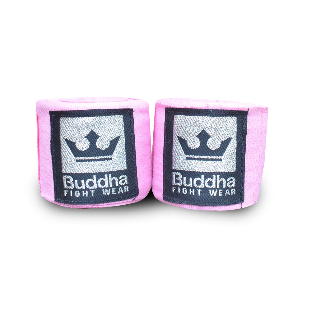 Vendas de Boxeo Semi Elásticas Algodón Rosa Claro - Buddha Fight Wear