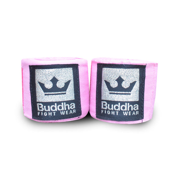 Vendaxes semi elásticos de algodón rosa claro - Buddha Fight Wear