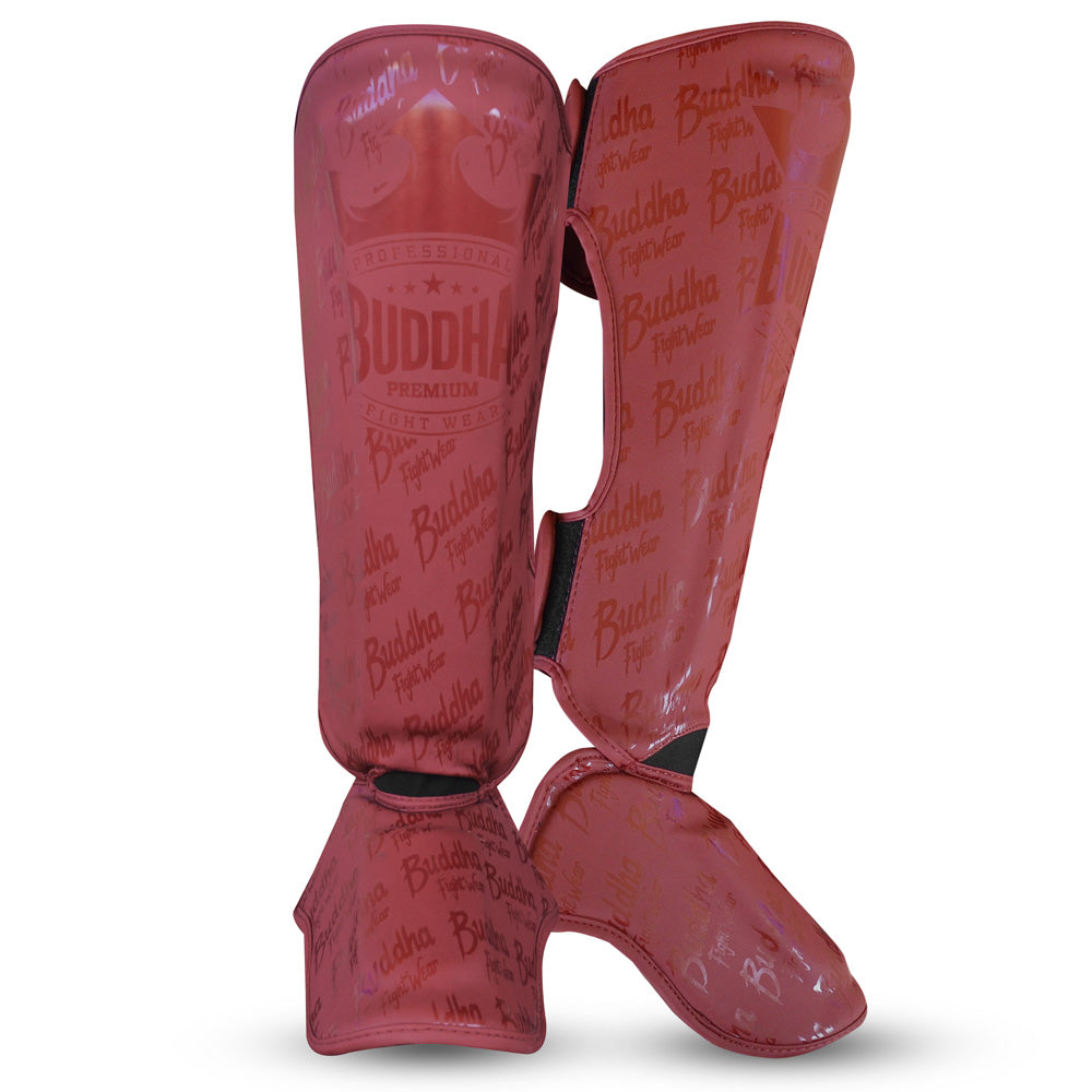 Espinilleras Epic Burdeos Mate - Buddha Fight Wear