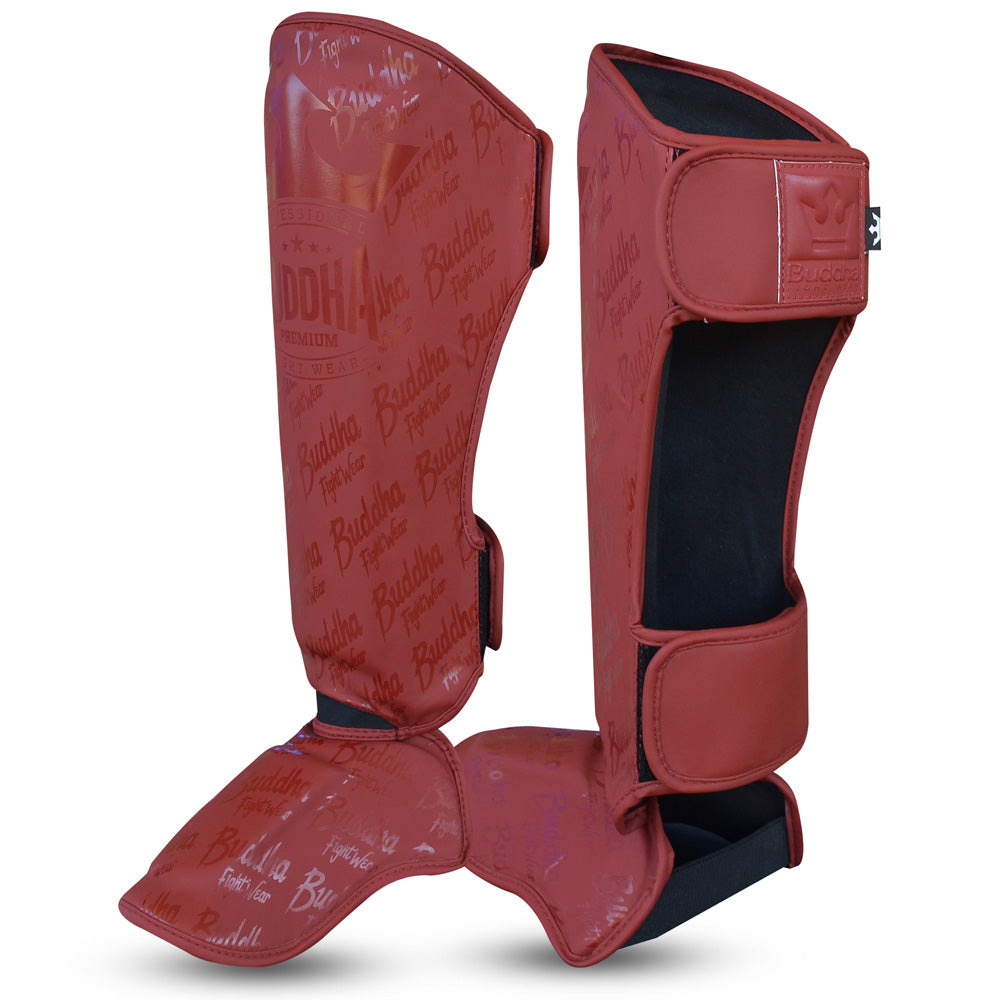 Espinilleras Epic Burdeos Mate - Buddha Fight Wear