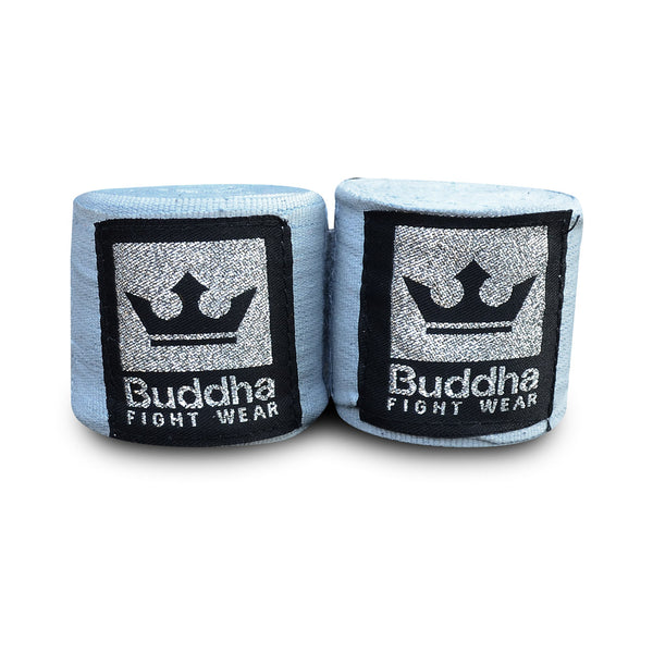 Vendaxes de boxeo semielásticos de algodón gris - Buddha Fight Wear