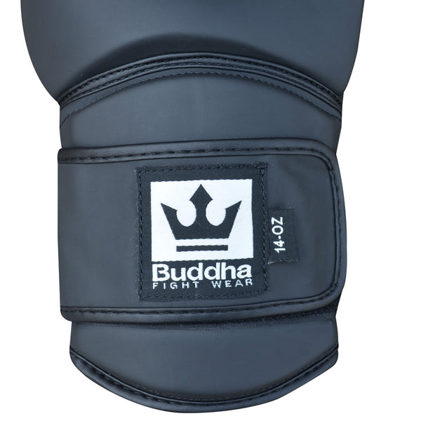 Muay Thai Kick Boxen Boxhandschuhe Buddha Pro Gel Mattschwarz - Buddha Fight Wear