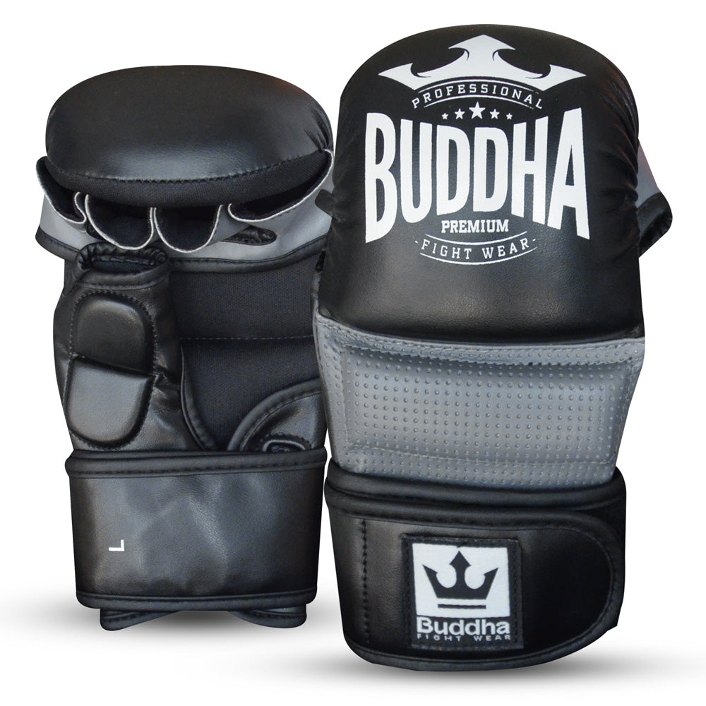 Buddha Espinilleras Infantiles Muay Thai MMA Kick Boxing Epic Mate Negro