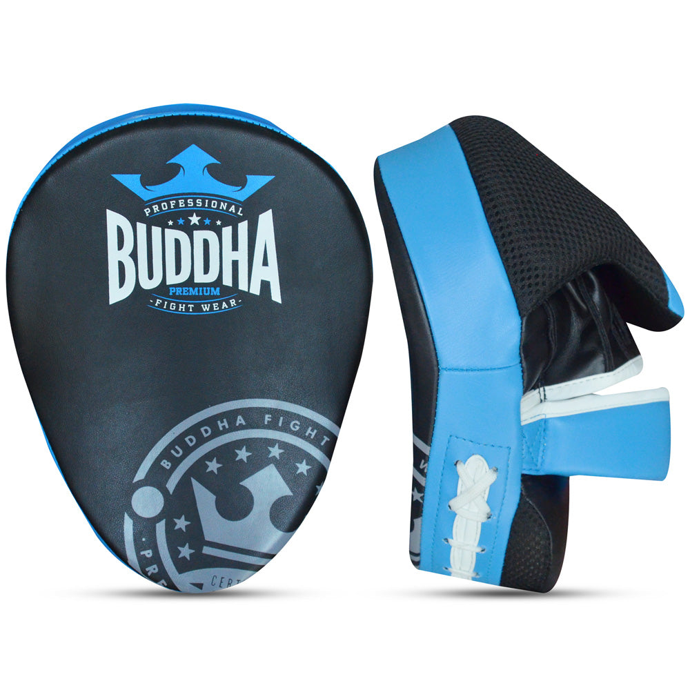 Manoplas de Boxeo Curvadas Buddha Thailand Negras-Azules (Precio Par) –  Buddha Fight Wear