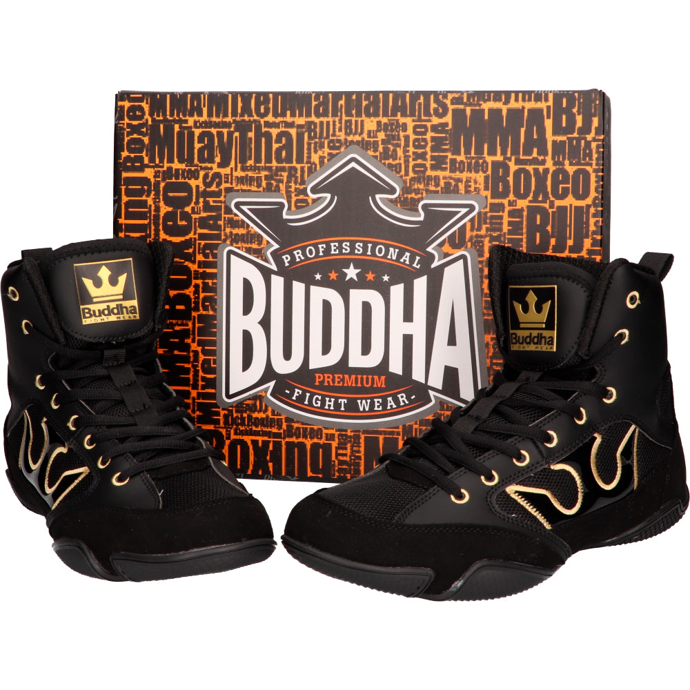 Zapatos de Boxeo Buddha Epic Negros Mate - Buddha Fight Wear