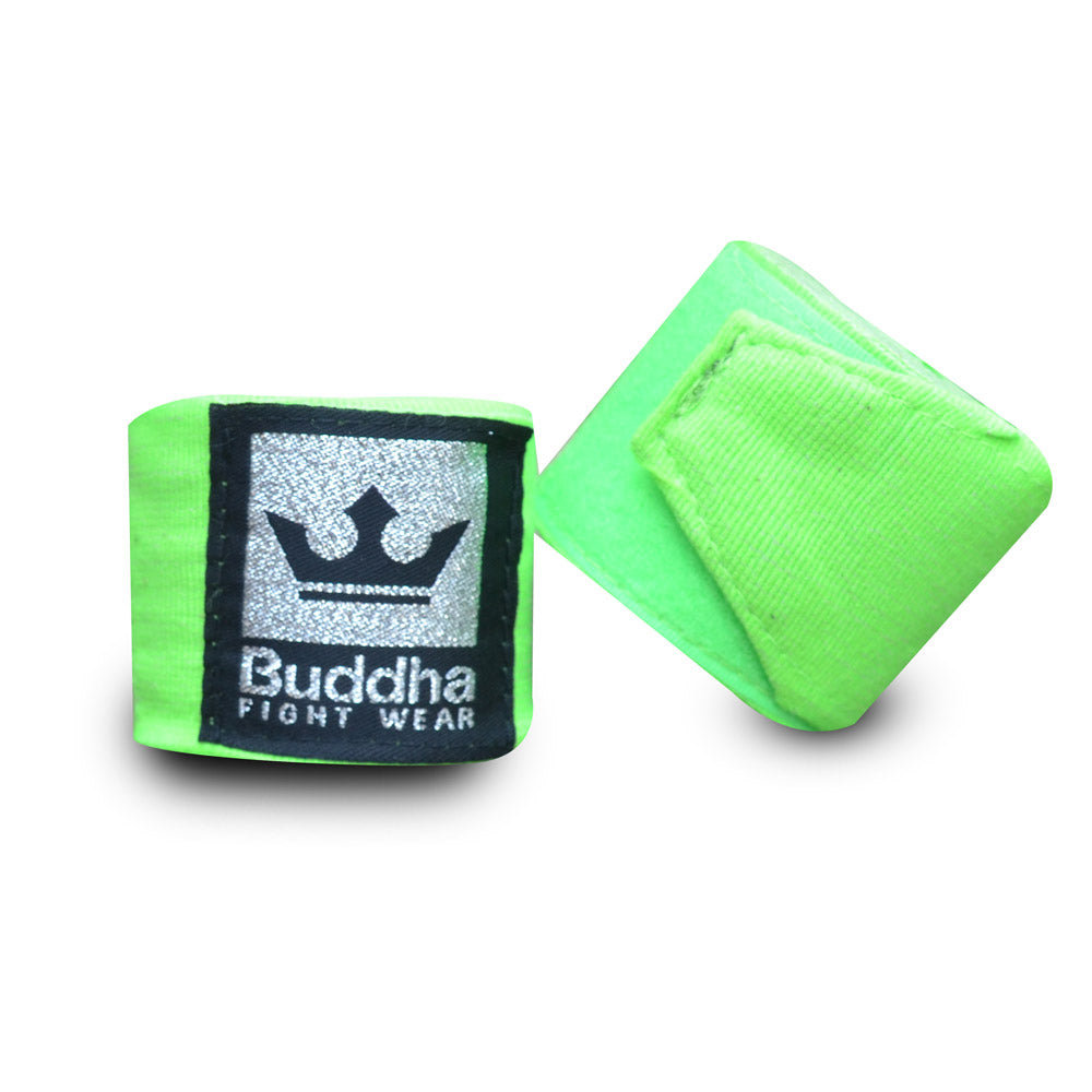 Tobilleras de Muay Thai Kick Boxing K1 MMA Verdes Fluor – Buddha Fight Wear