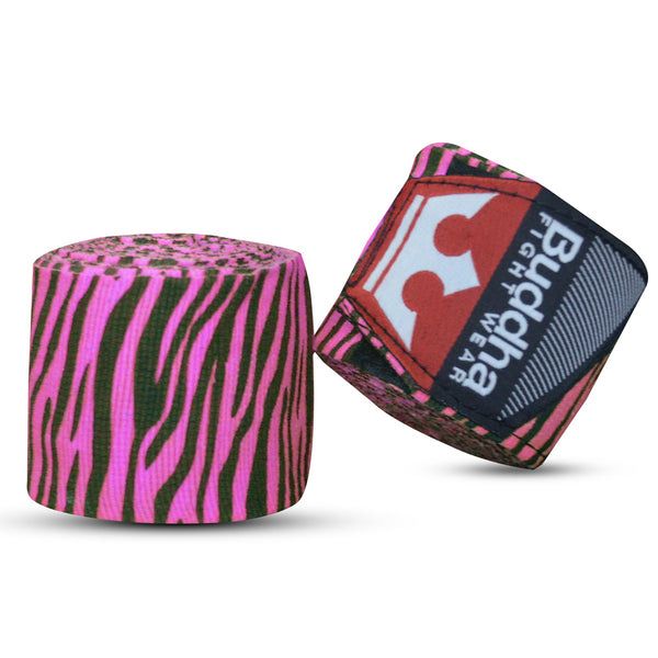 Bandas de boxeo semi elásticas Pink Zebra - Buddha Fight Wear
