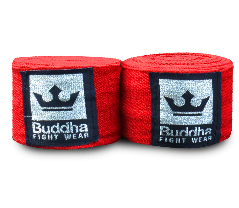 Vendas de Boxeo Semi Elásticas Algodón Rojas - Buddha Fight Wear