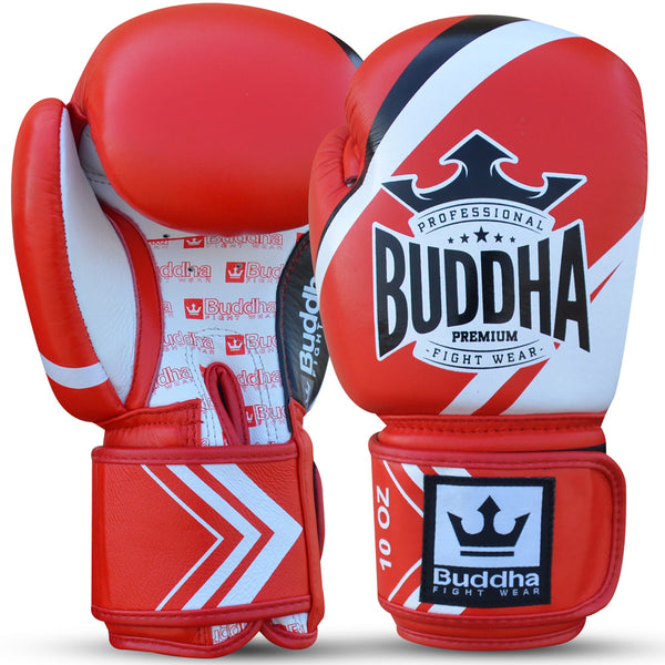 Guantes de competición homologados Boxeo Muay Thai Kick Boxing Fighter vermello - Buddha Fight Wear