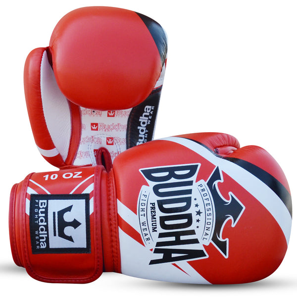 Guantes de competición homologados Boxeo Muay Thai Kick Boxing Fighter vermello - Buddha Fight Wear