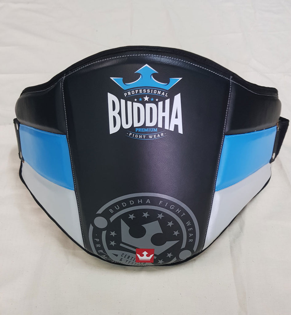 Ventral Profesional Buddha Thailand Negro-Azul-Blanco - Buddha Fight Wear