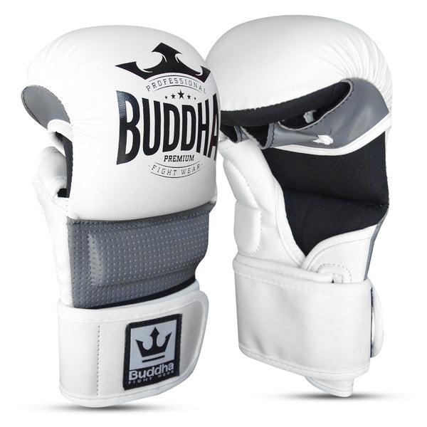 Luvas de MMA épicas Buddha Concurso de afeccionados brancos - Buddha Fight Wear