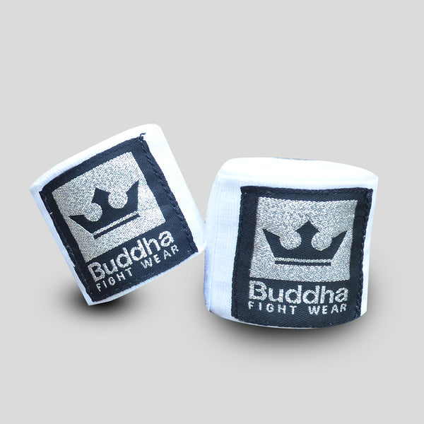 Benes de Boxa Semi Elàstics Cotó Blanques - Buddha Fight Wear